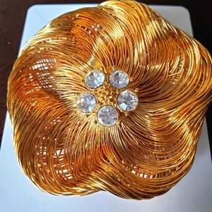 Monet Wire Poppy Flower Brooch